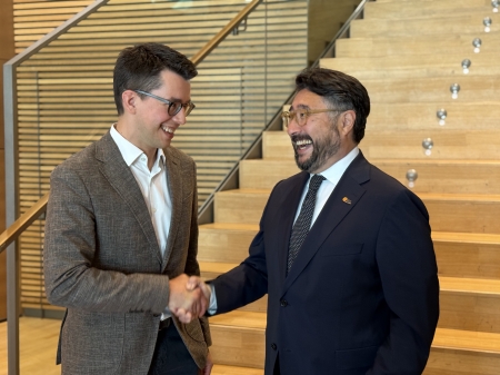 Der designierte VdM-Bundesgeschäftsführer Raphael Amend und der VdM-Bundesvorsitzende Friedrich-Koh Dolge. Foto: Kerstin Heiderich